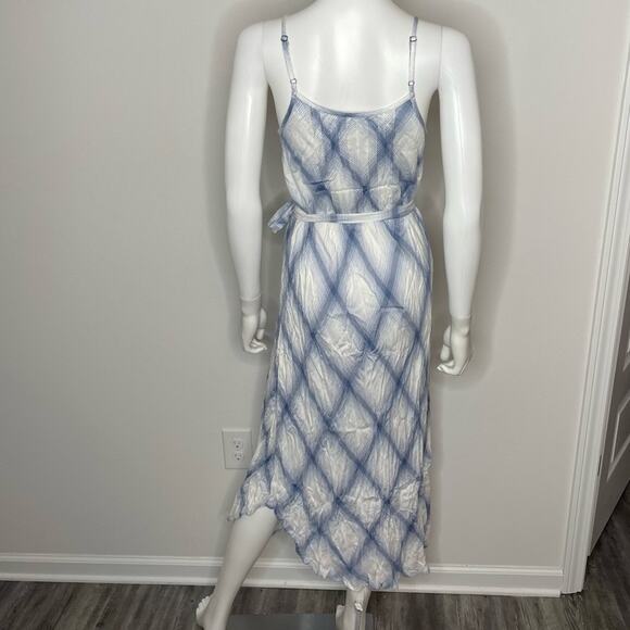 Splendid Women's Blue/White Sleeveless Coastal Chambray Plaid Dress sz S - Picture 4 of 7